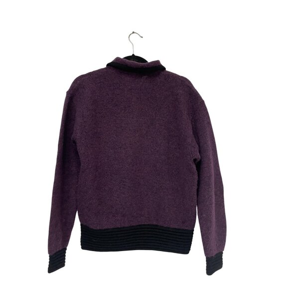 VTG Gucci Womens Sweater EU 40 US M Medium Pullover Purple Collared Wool Mohair - Picture 3 of 9